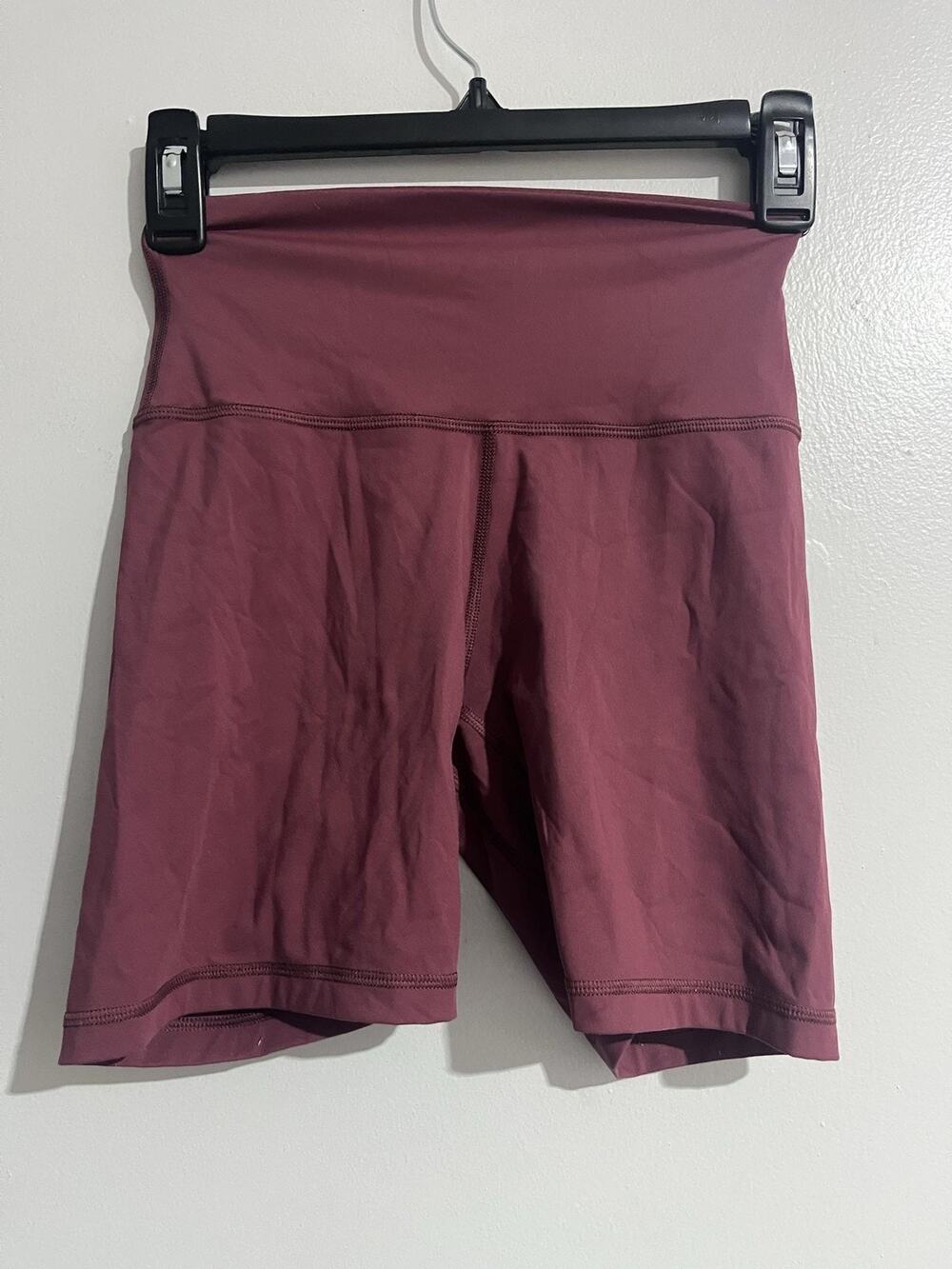 CRZ Yoga Shorts Womens XS Red Biker Slim 6in Inseam Elastic Waist Stretch